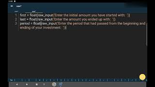 PYTHON PROJECT - CAGR CALCULATOR MADE WITH PYDROID 3 screenshot 5