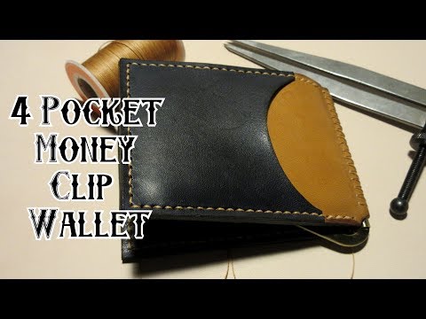 Making A 4 Pocket Leather Money Clip Wallet By Hand