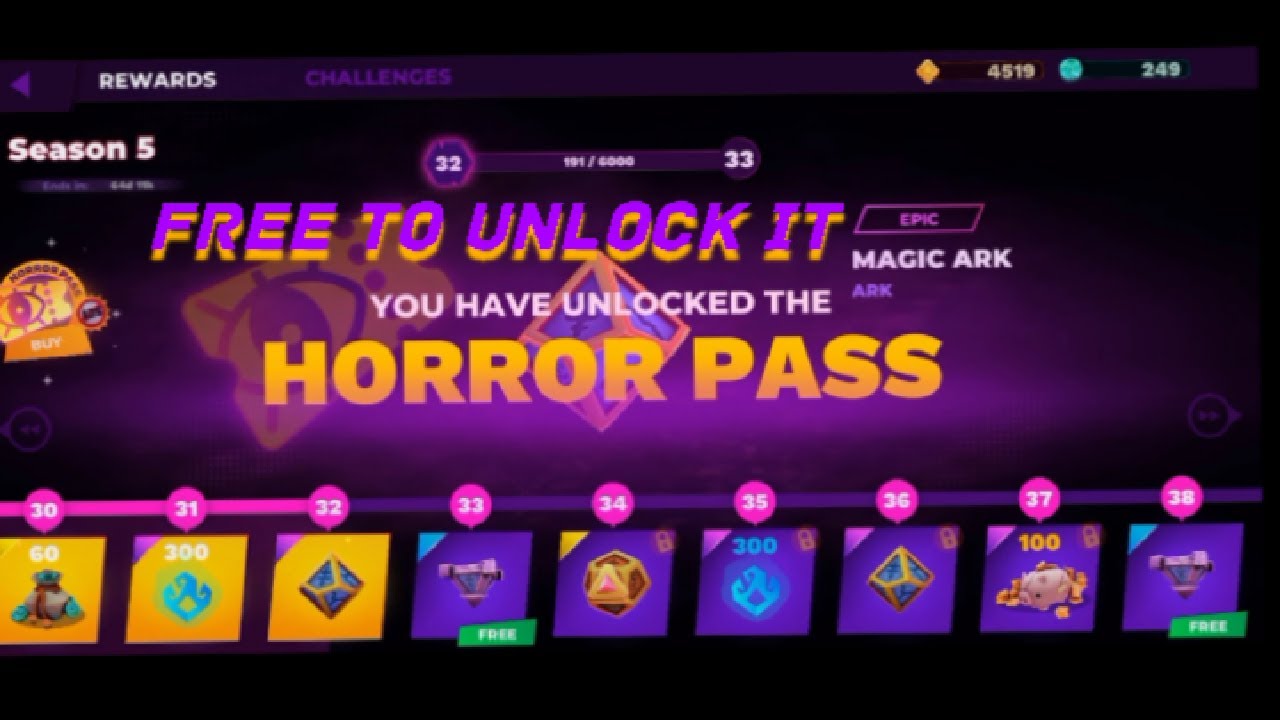Free pass in horror brawl they are giving after you are watching ads 