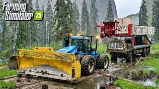 Hauling Massive Oil Rig Parts Through Deep Mud
