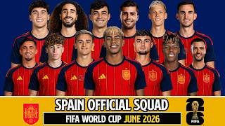 🇪🇸 Spain's World Cup 2026 Squad Announcement | Group E Full Team