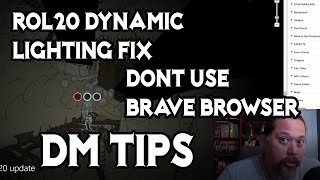 Roll20 Dynamic Lighting SOLVE (for me)