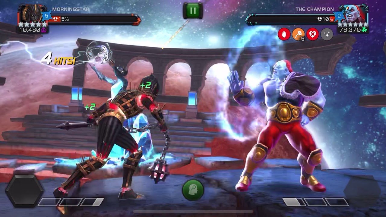 R4 Morningstar vs 6.2.6 “Power stone” Champion Boss ( spite node / mystic path ) final 10% MCOC