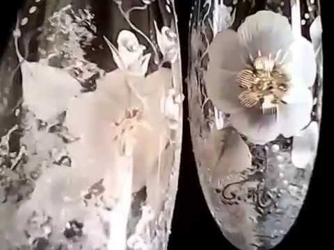 Hand Painted Wedding Toasting Flutes You Hand Painted Wedding Toasting Flutes