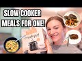 SINGLE SERVING SLOW COOKER RECIPES! CROCKPOT MEALS FOR ONE!