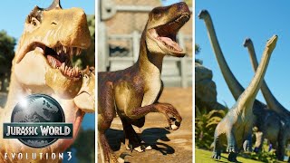 All 95 Dinosaurs Showcased 🦖 Jurassic World Evolution 3 [4K]