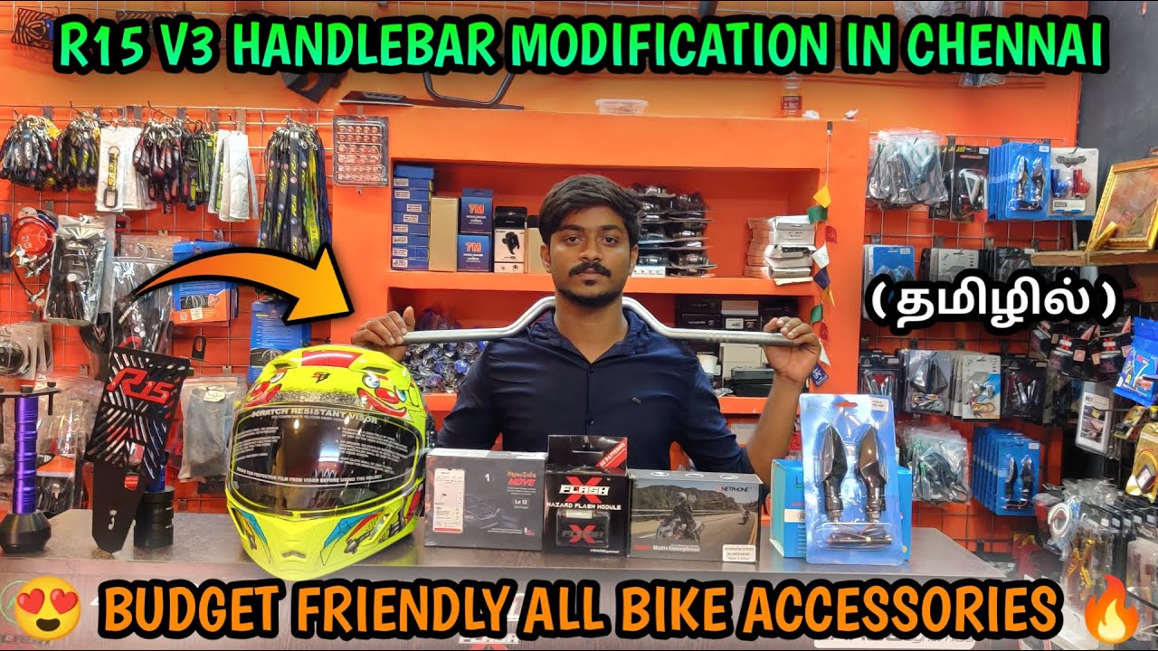 Best Bike Accessories Shop In Chennai R15 V3 handlebar modification