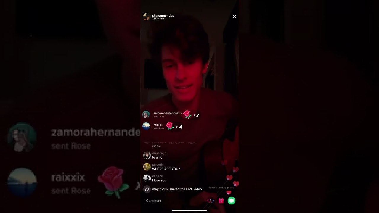 Shawn mendes tiktok live 1/19/22