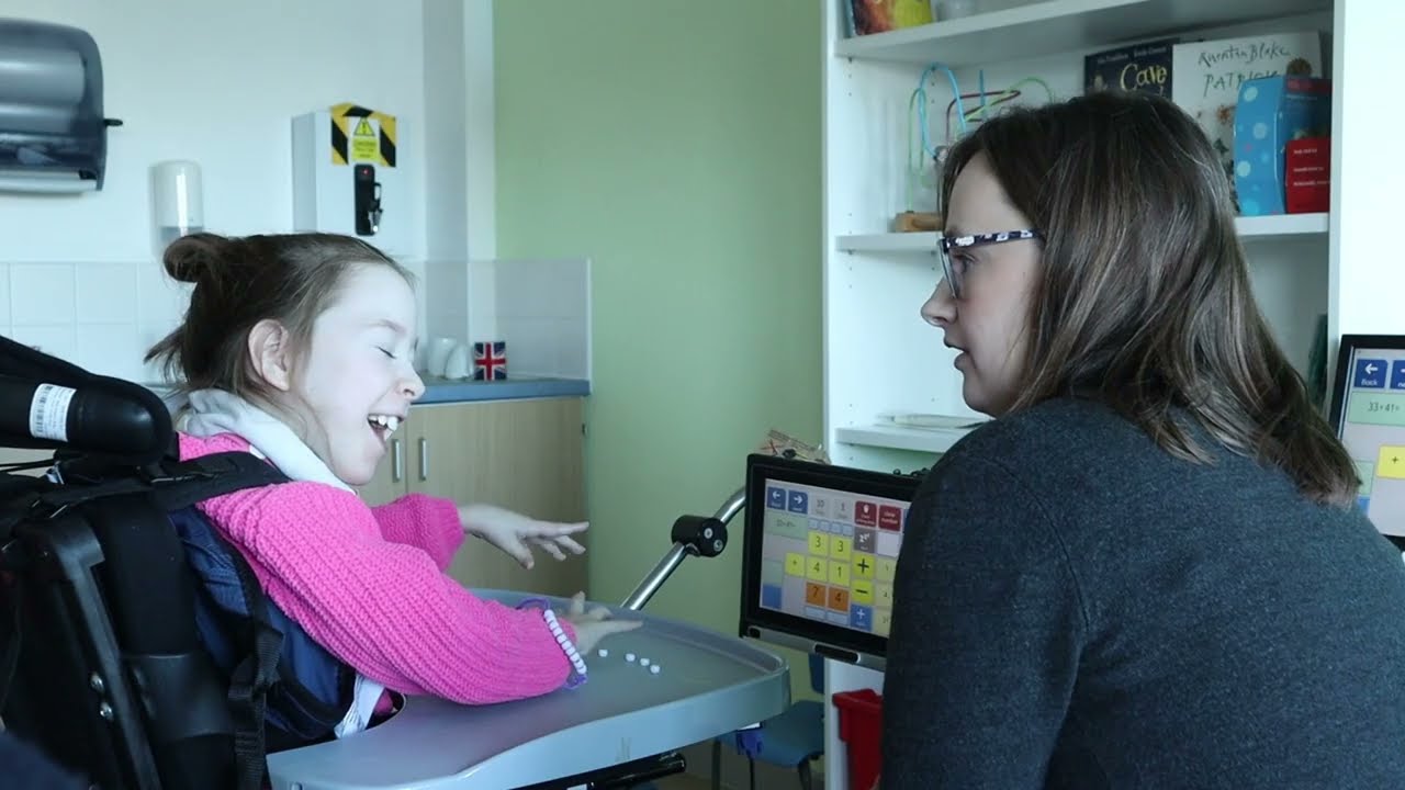 Student Using Eye Gaze Technology to Access Her Learning | AAC Education