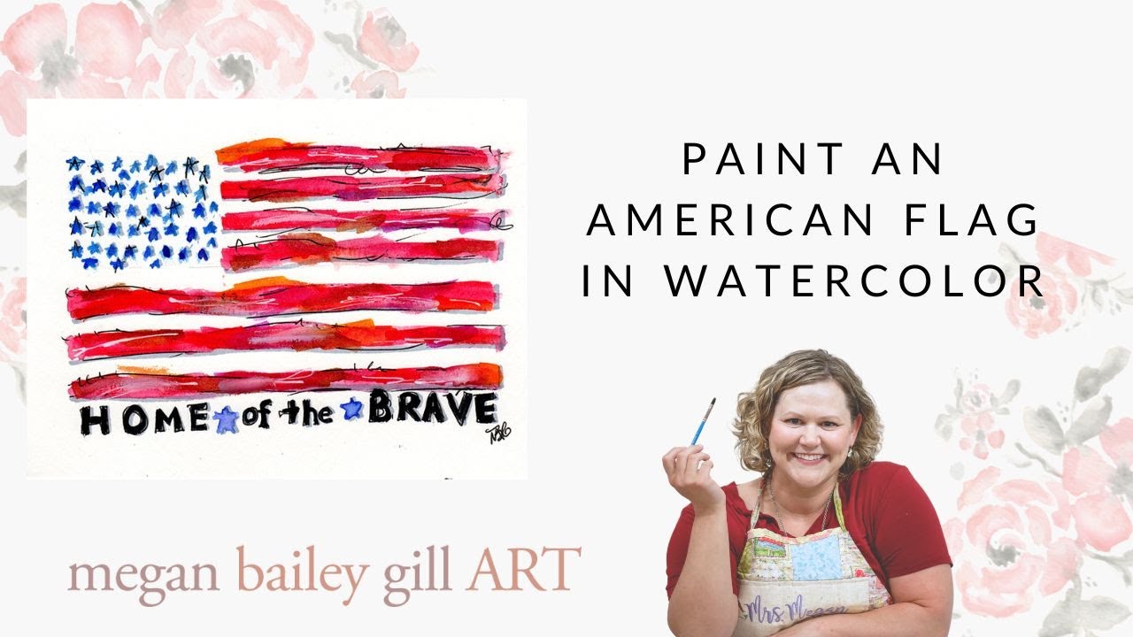 Watercolor Tutorial: How to Paint an American Flag Step-by-Step - YouTube