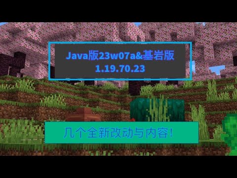 我的世界：Java版23w07a&基岩版1.19.70.23的，几个全新改动与内容！ - YouTube