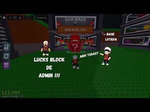 ABRI 48 LUCK BLOCKS DE ADM no ROUBE O BRAINROT! BASE LOTADA DE LUCK BLOCK (TENHO MUITA SORTE?)