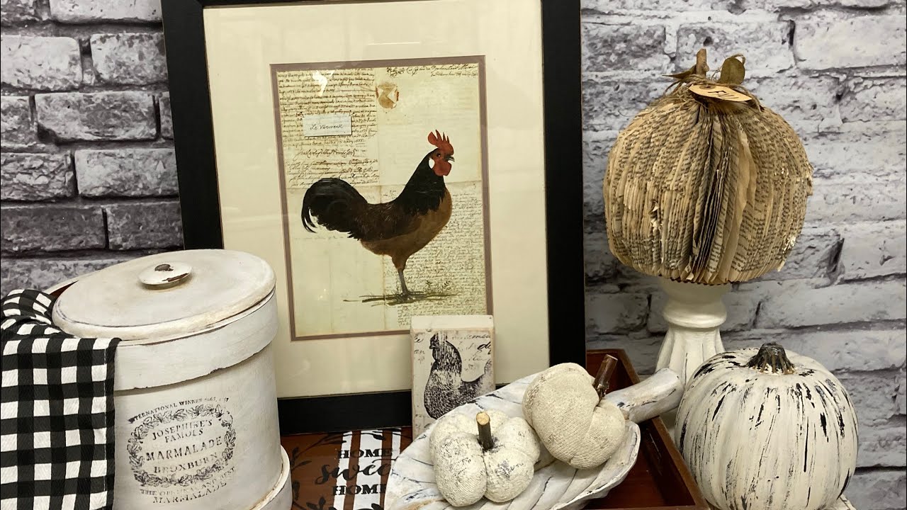 DIY Farmhouse Decor Book Pumpkin YouTube