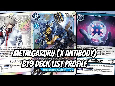 MetalGarurumon (X Antibody) Deck List Profile (Digimon TCG BT9) - YouTube