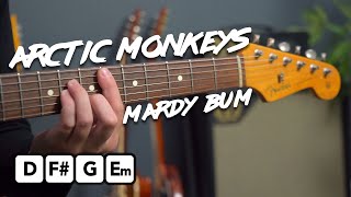 Video thumbnail of "Arctic Monkeys - Mardy Bum Guitar Lesson // Chords + Solo w/ neck diagrams"