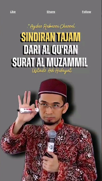 Sindiran Tajam dari Surat Al Muzammil #ustadzadihidayat #shorts