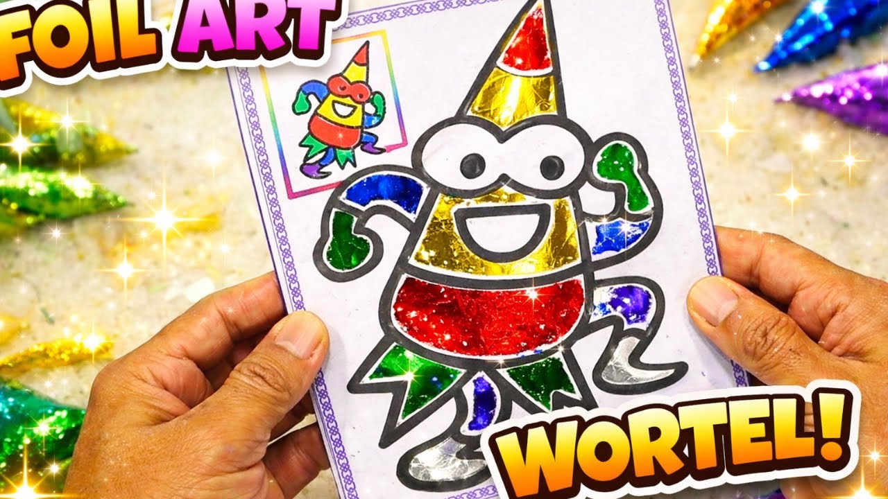 Foil Art Wortel dari Awal Sampai Akhir 🥕 Proses Lengkap & Satisfying