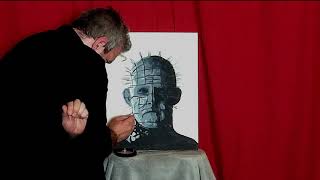 Time Lapse Horror Movie Icon Painting - Pinhead (Hellraiser)