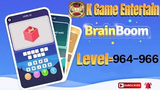 Brain Boom Level //964,965,966 All Levels Let's Play With @K Games Entertainment #brainboom