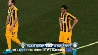 Pronostico Hellas Verona Udinese del 18 Ottobre 2015 giocato a Pes 2016 Playstation 4