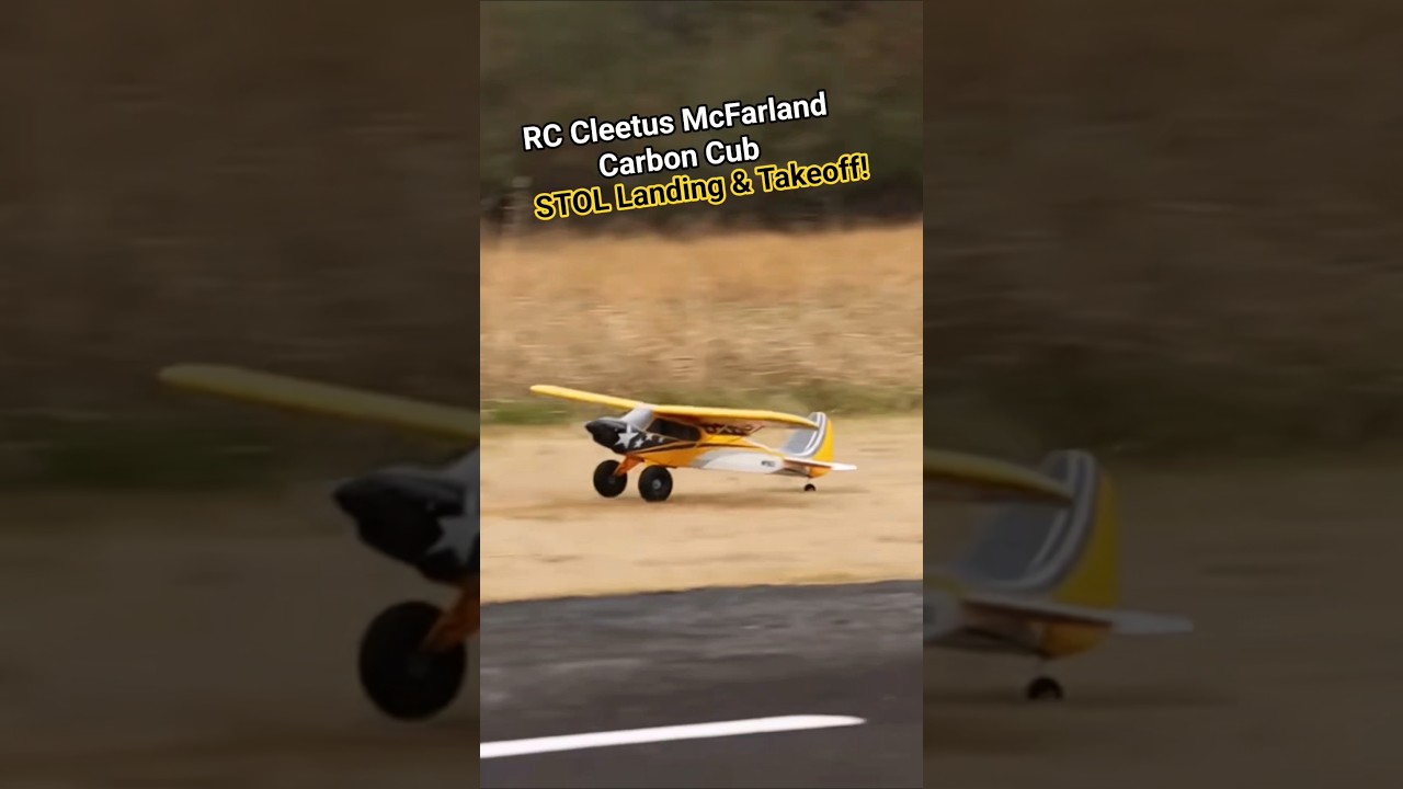 Посадка/взлет самолета Cleetus McFarland Carbon Cub S 2 STOL! 
