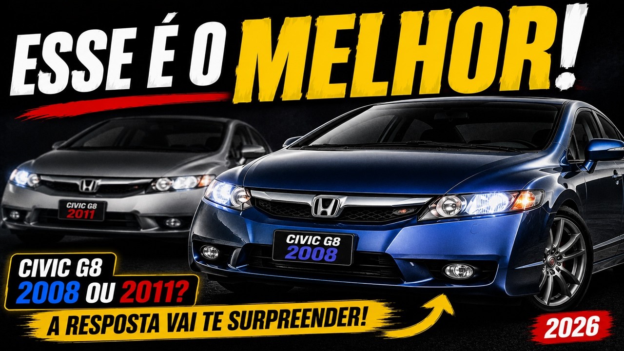 TODO MUNDO ESCOLHE O ERRADO! CIVIC G8 2008 OU 2011?