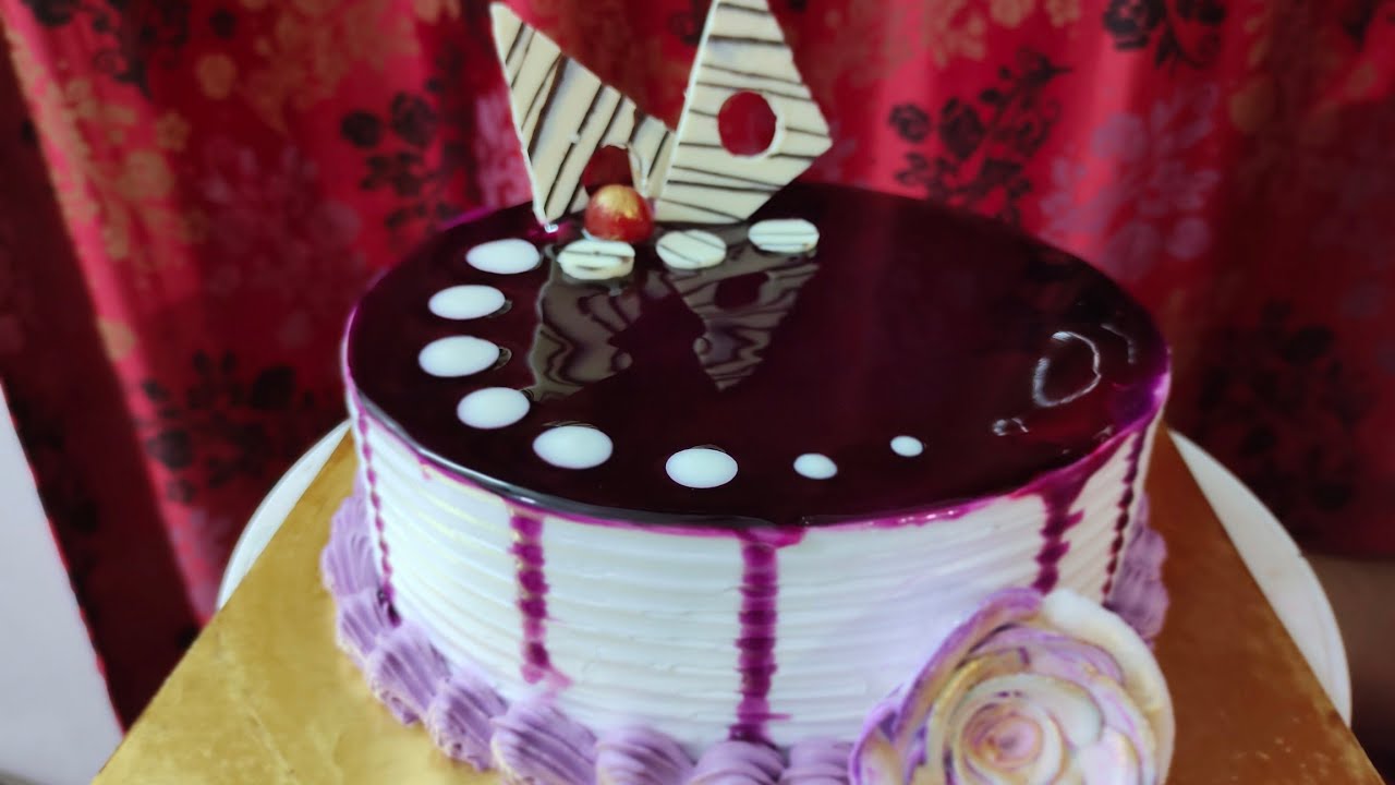 Blueberry Cake Making 🍇 || Stylish blueberry cake design || Blueberry Cheese Cake 🎂 