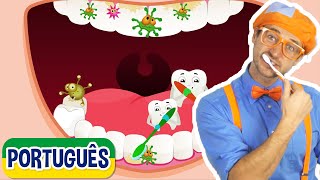 BLIPPI Escovando os Dentes | Videos Educativos | Blippi em Português