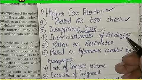 Disadvantages / Limitation of auditing | Auditing | Bcom ,CA ,CS, Mcom ,MBA