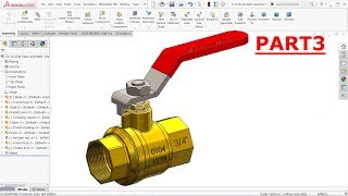 Solidworks tutorial Design of ball valve in Solidworks Part 3
