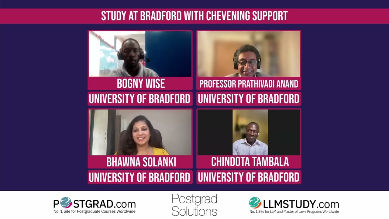 Postgrad Insights- Study at Bradford with Chevening Support