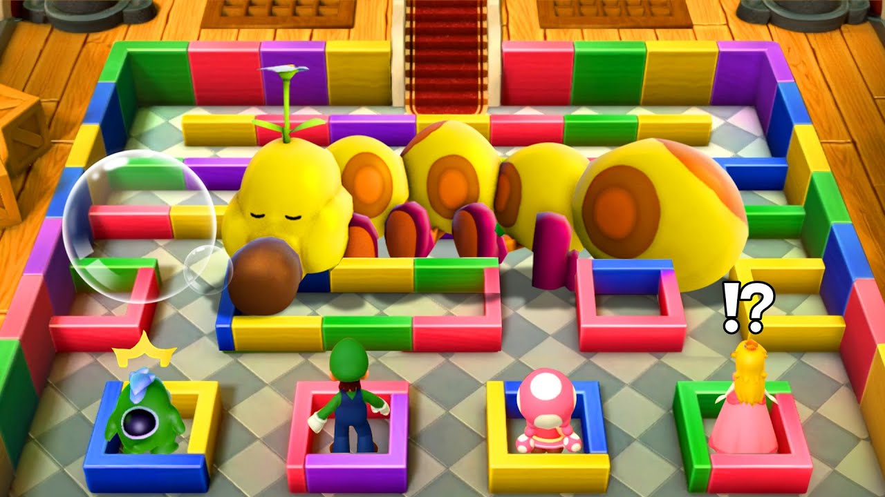 Mario Party 10 – Whimsical Waters Battle! Spike Vs Luigi Vs Toadette Vs Peach (Master CPU)