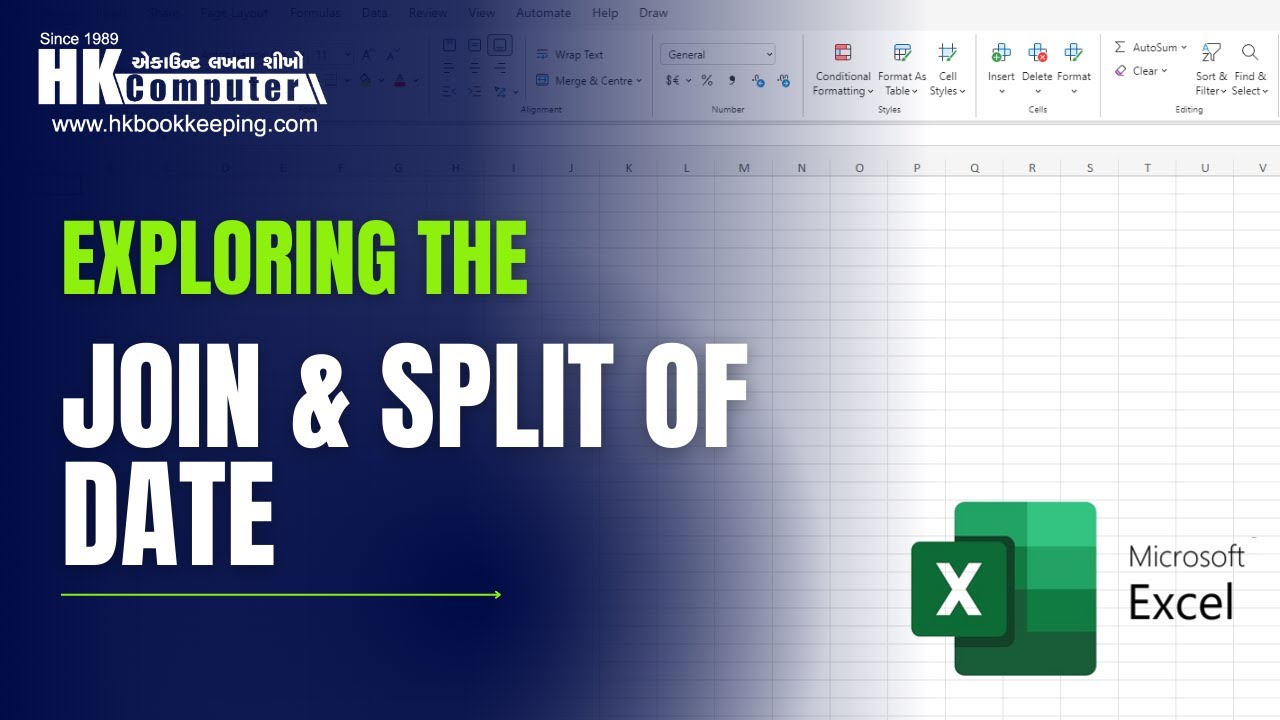 How to Use Join & Split Date Function in Excel