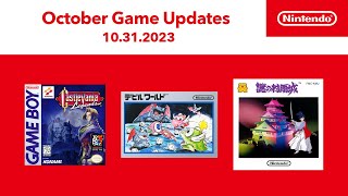 NES, Game Boy – October 2023 Game Updates – Nintendo Switch Online