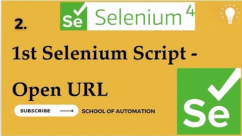 Selenium Basic Tutorial 2 - How to write first Selenium script - Open URL | Java | Selenium 4