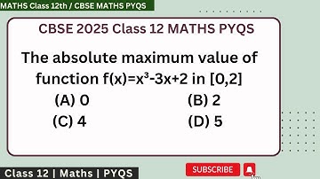 The absolute maximum value of function f(x)=x³-3x+2 in [0,2] #cbse #class12thmaths