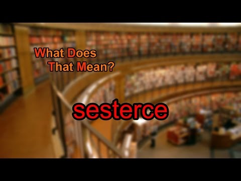 What does sesterce mean?