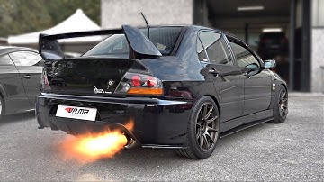 9000rpm Lancer EVO VIII by VA.MA (650+HP) feat. Anti-Lag | DYNO PULLS, Accelerations, Flames & More!