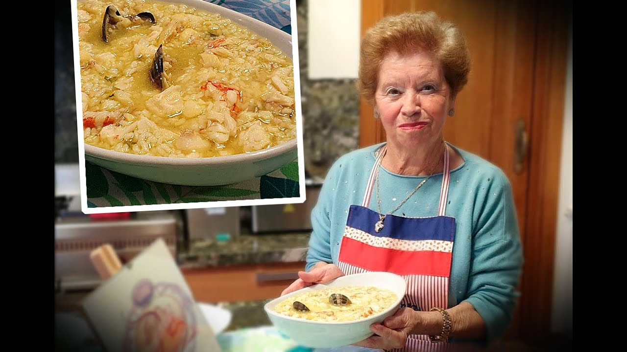 Receta fácil de arroz caldoso de pescado y marisco de Güela Pepi