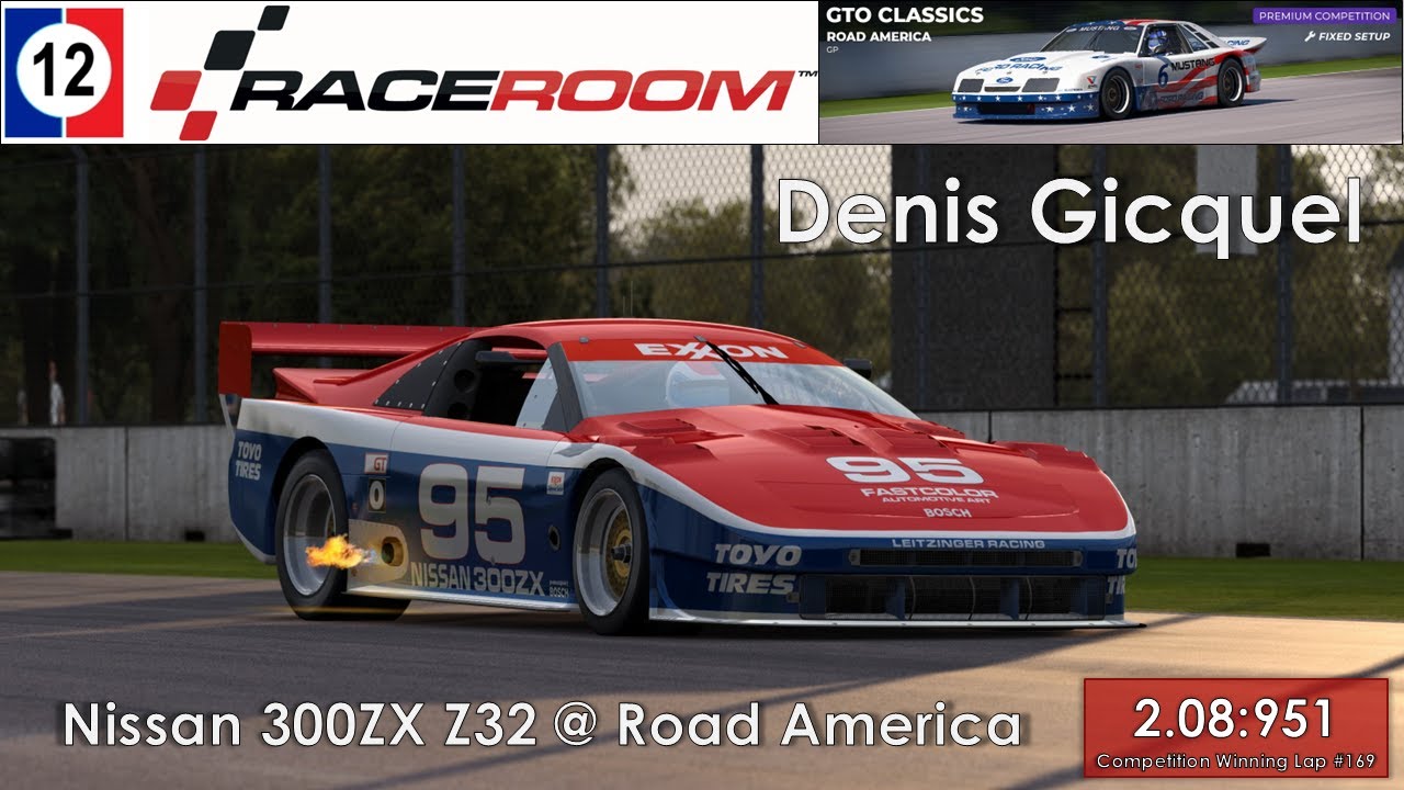 RaceRoom Competition Winning Lap - Road America - Nissan 300ZX Z32