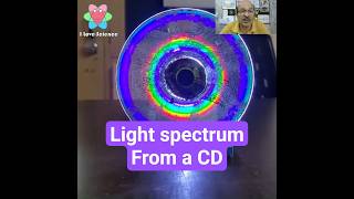 Make Rainbow spectrum using a CD #experiment #shorts