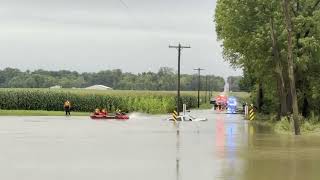 Water rescue underway in Fayette County, Indiana