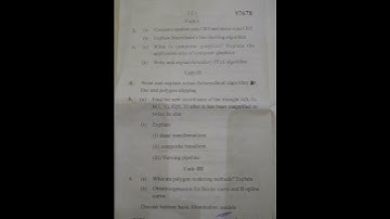 Question Paper of Computer Graphics 2023 (MDU) 5th sem.