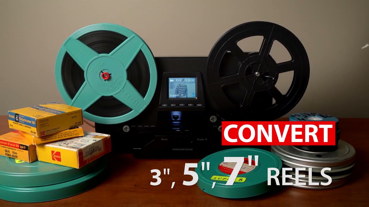 Scanner De Pellicule Pour Films 8 Mm Et Super 8, Film Scanner Digitalisation De Films Super 8 Digital Converter HD 1080P 2.4''LCD