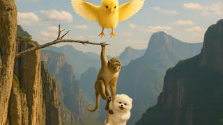 How Tiny Hero Chick 🐥 Saves Puppy 🐕 from Monkey 🐒 |  Rescue Story 🐥 | 