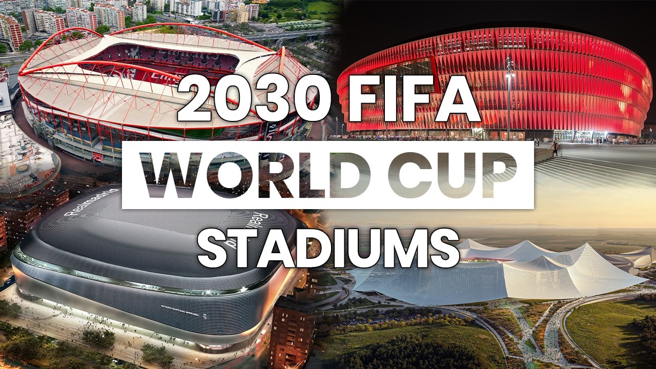 FIFA World Cup 2030 Stadiums & Hosts Revealed 🌍 | Spain Portugal Morocco | 100th Anniversary