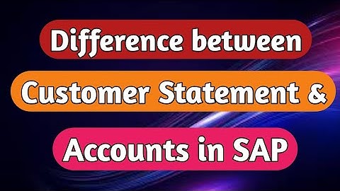 Customer Statement | Statement of Account video | Supplier Statement | SAP | SAP Course | Accounting