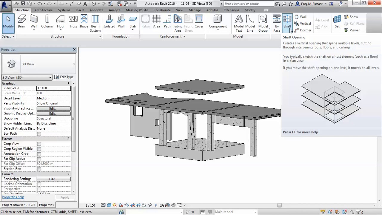 Revit Structure 11 Opening 03 Shaft Opening YouTube