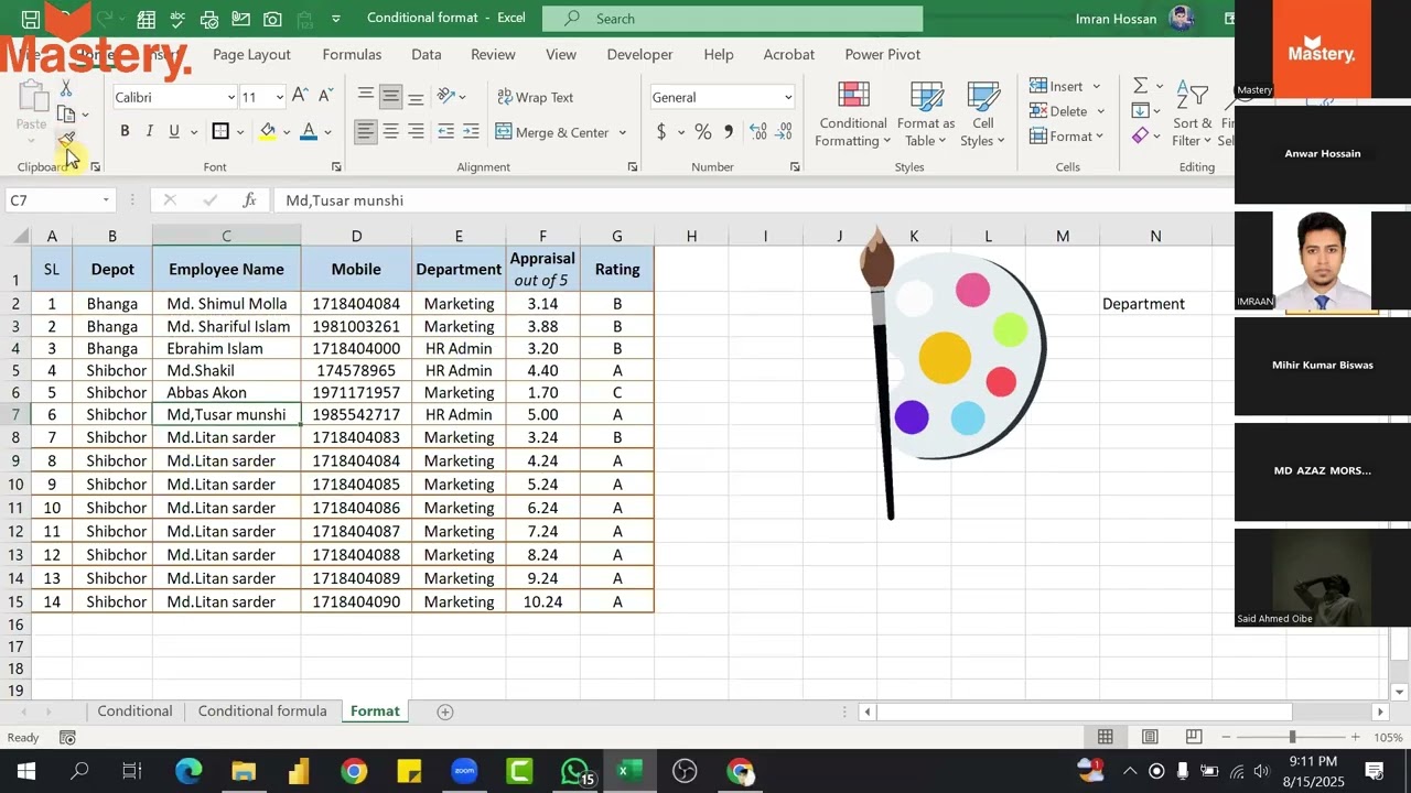MS Excel Format Painter ব্যবহার করে Data Highlight করুন | Data Highlight সহজ উপায়