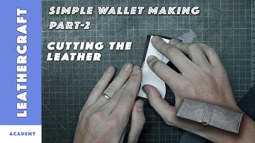 Leather cutting/simple wallet making part 2